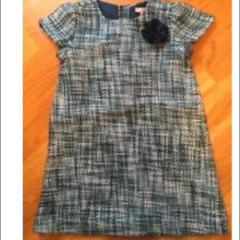 Janie and a Jack Sophisticated Tweed Blue Dress